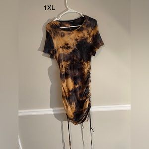 Tie-dye adjustable dress